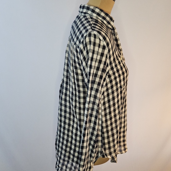Denim & Supply Ralph Lauren Navy and White Plaid Shirt - Picture 4 of 8
